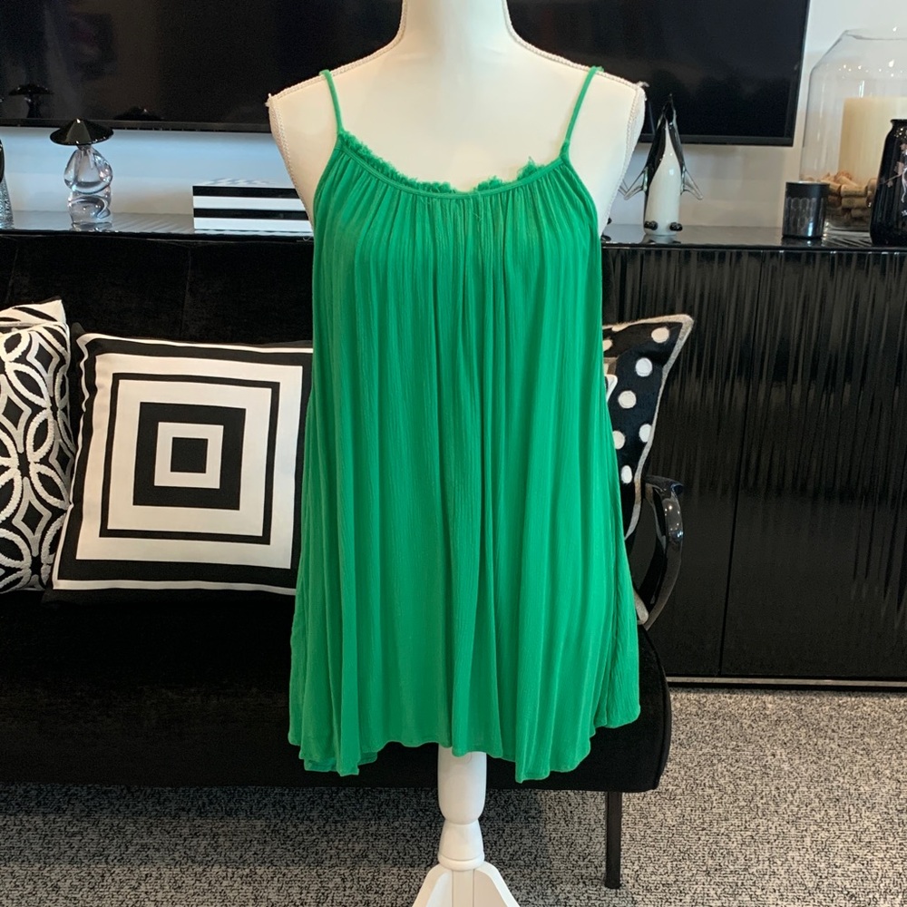 Green Women's Spaghetti-Strap Chemise Cover up. OSFA